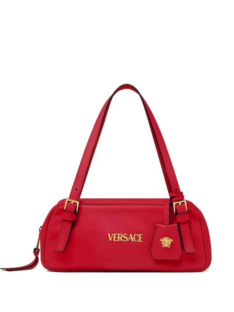 Versace Schultertasche aus Leder in Rot