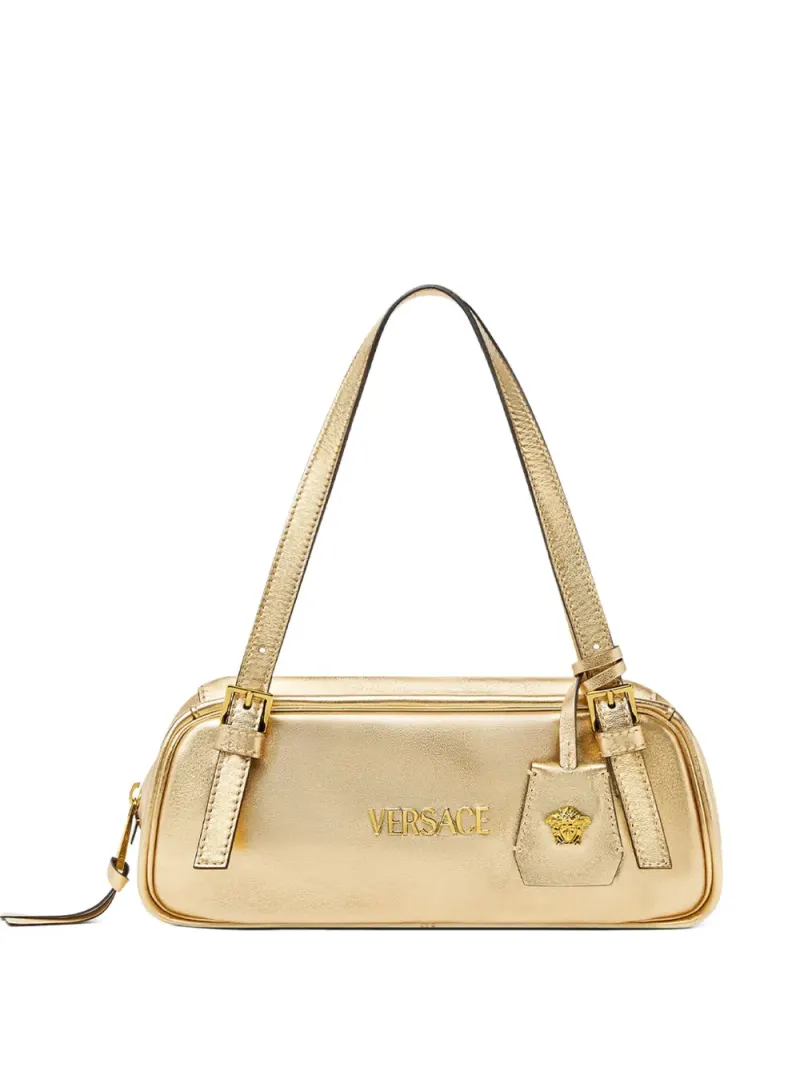 Versace Tag Schultertasche in Gold