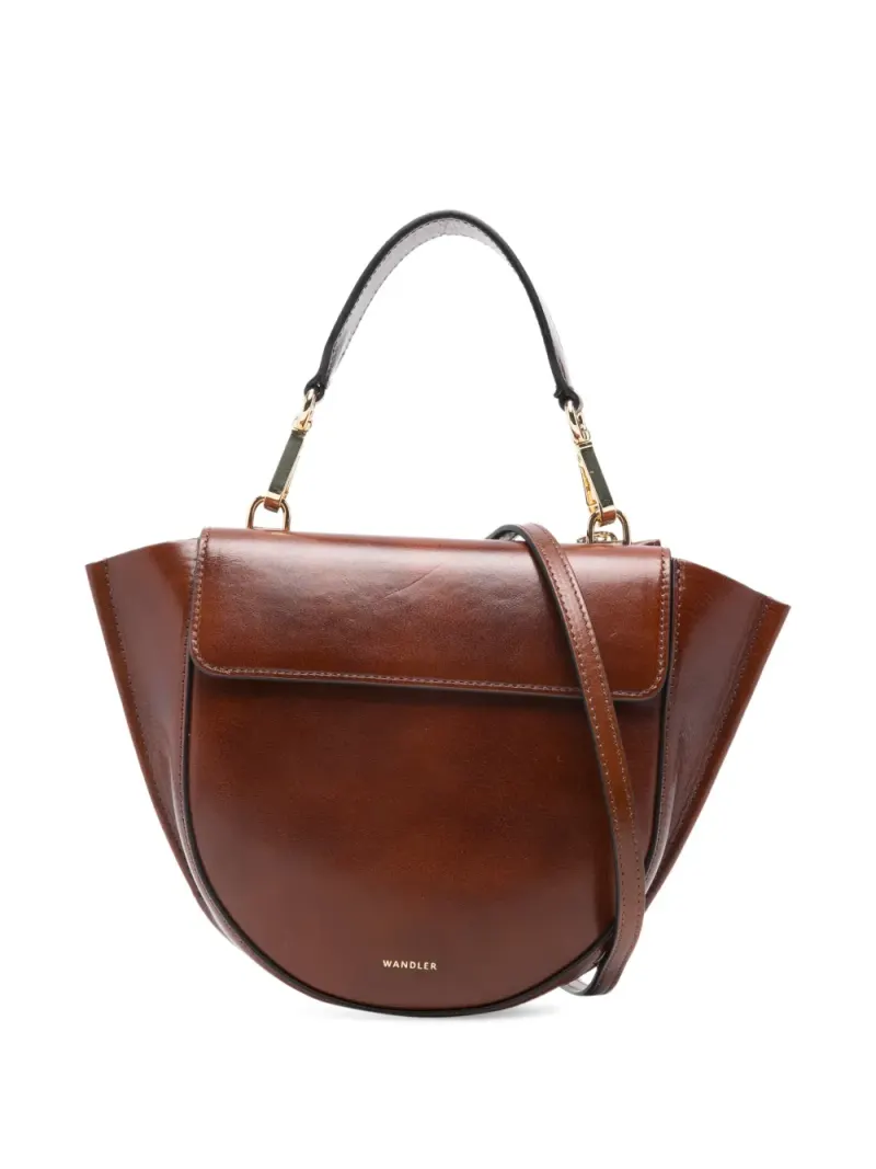 Wandler Mini Hortansia Tote Bag mit Klappenhenkel Mini in Braun