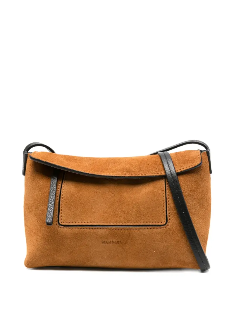 Wandler Mini Penelope Slouch Wildleder-Klappentasche Mini in Braun Wildleder-Leder