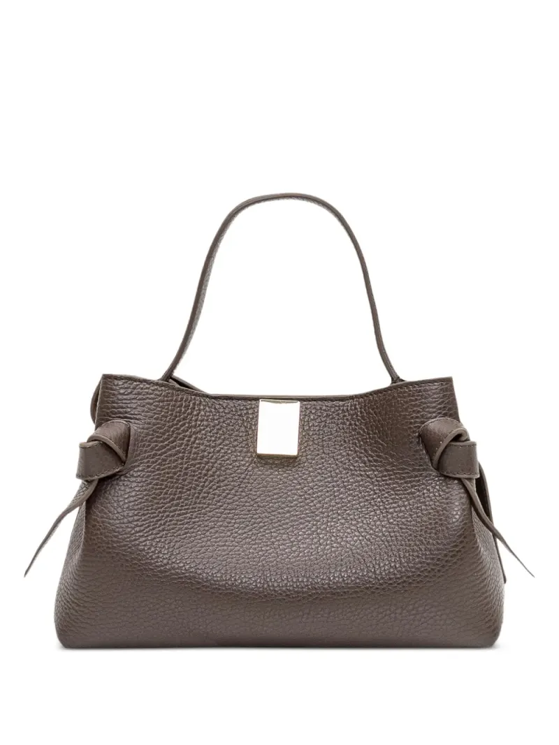 Yuzefi Mini Gyoza Tote Bag mit Knoten Mini in Braun