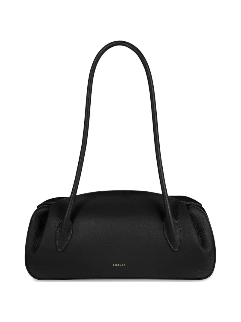 Yuzefi mini Oyster leather shoulder bag in Schwarz